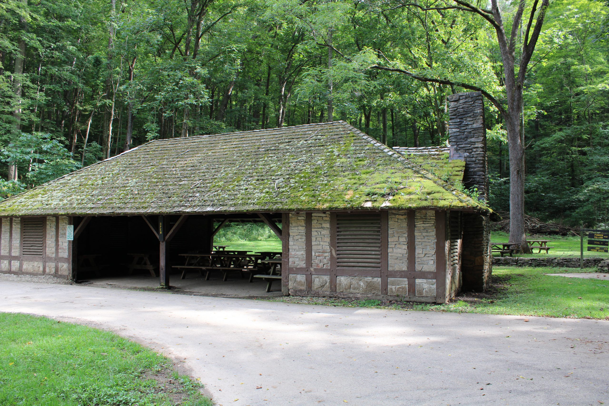 Butternut Shelter at Spring Mill State Park
